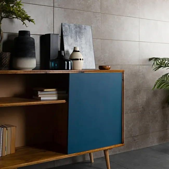 Steel Grey Matt Stone Effect Wall Tiles