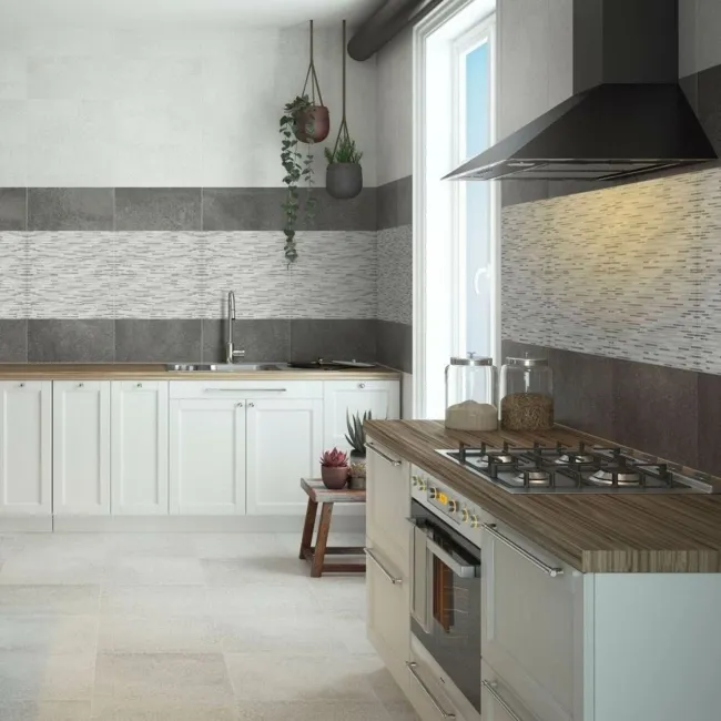Brixton Smoke Grey Matt Stone Effect Wall Tiles
