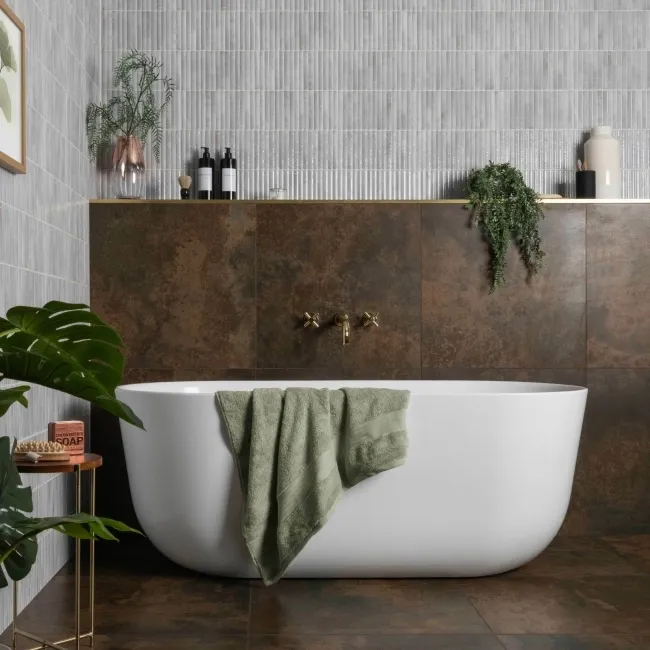 Meraki White Gloss Kitt-Kat Mosaic Effect Wall Tiles