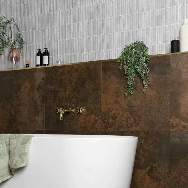 Meraki White Gloss Kitt-Kat Mosaic Effect Wall Tiles