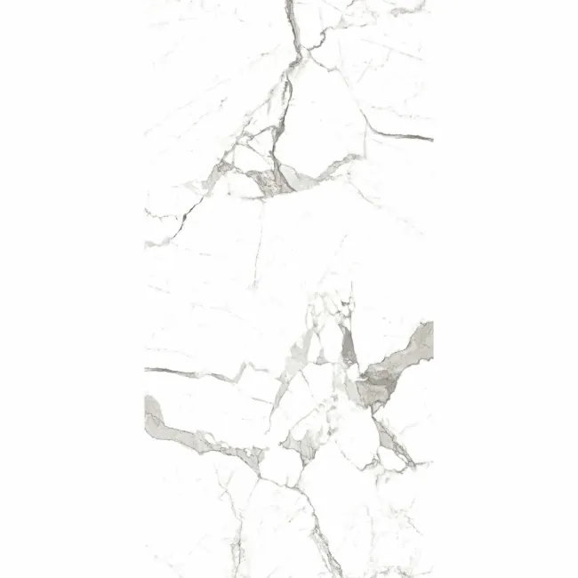 Modern Statuario Polished Marble Effect Tiles 600x1200