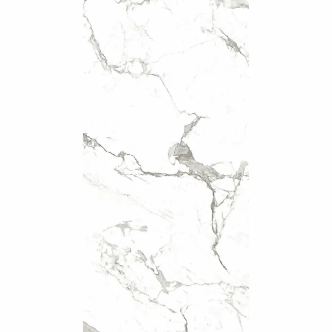 Modern Statuario Polished Marble Effect Tiles 600x1200