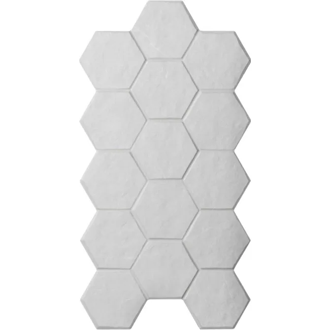Chalkstone Hexagon Light Grey Matt Stone Effect Wall And Floor Tiles