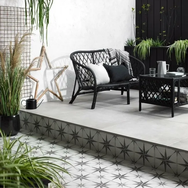 Optimum Grigio Stone Effect 20mm Porcelain Paving Slabs