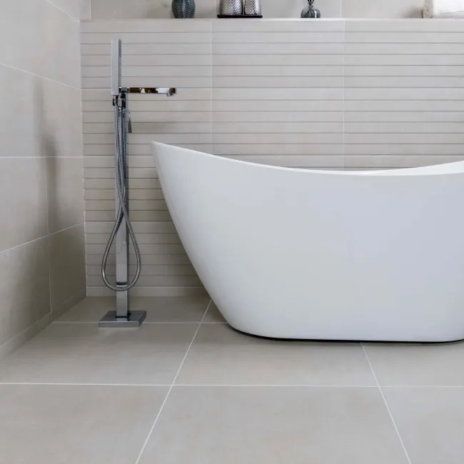 Genoa Ivory Matt Decor Concrete Effect Wall Tiles