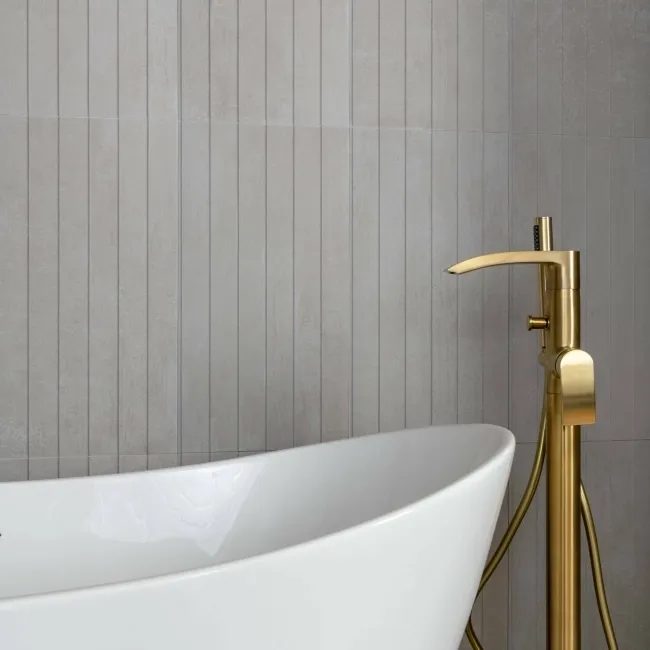 Genoa White Matt Decor Concrete Effect Wall Tiles