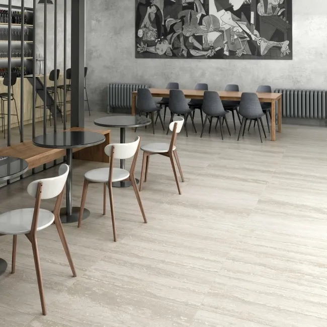 Navona Light Grey Matt Travertine Effect Wall And Floor Tiles