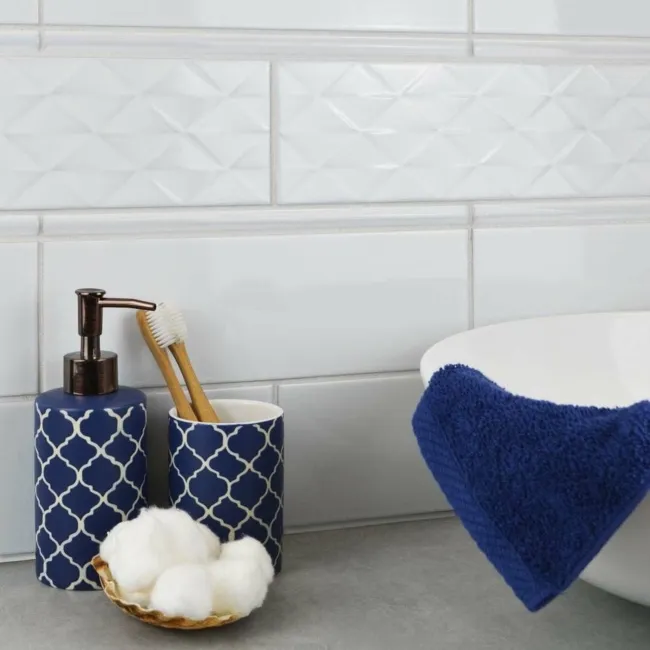 Ritz Luna White Finishing Strip Gloss Walls Tiles
