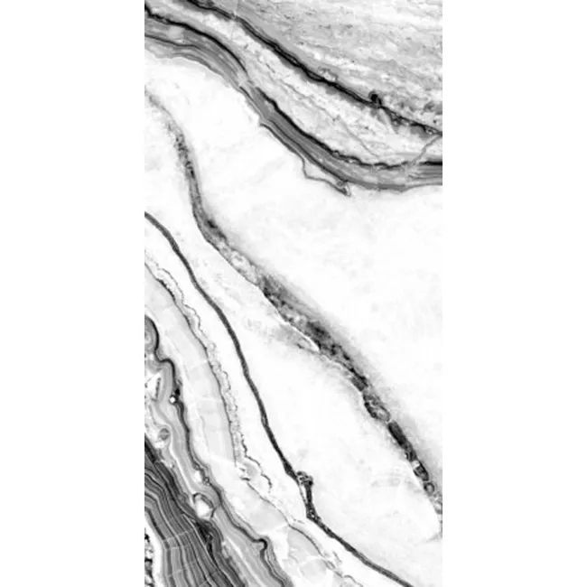 Deluxe Panda Gloss Black & White Marble Effect Wall and Floor Tiles