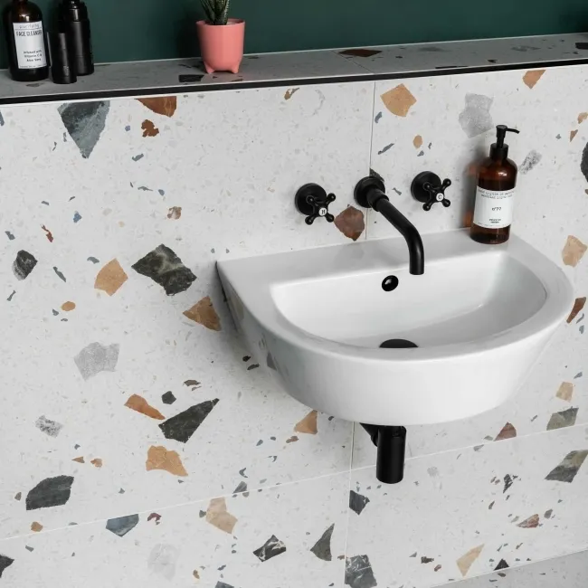 Sorrento White Matt Terrazzo Effect Wall and Floor Tile