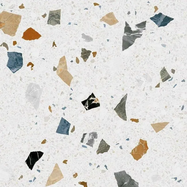 Sorrento White Matt Terrazzo Effect Wall and Floor Tile