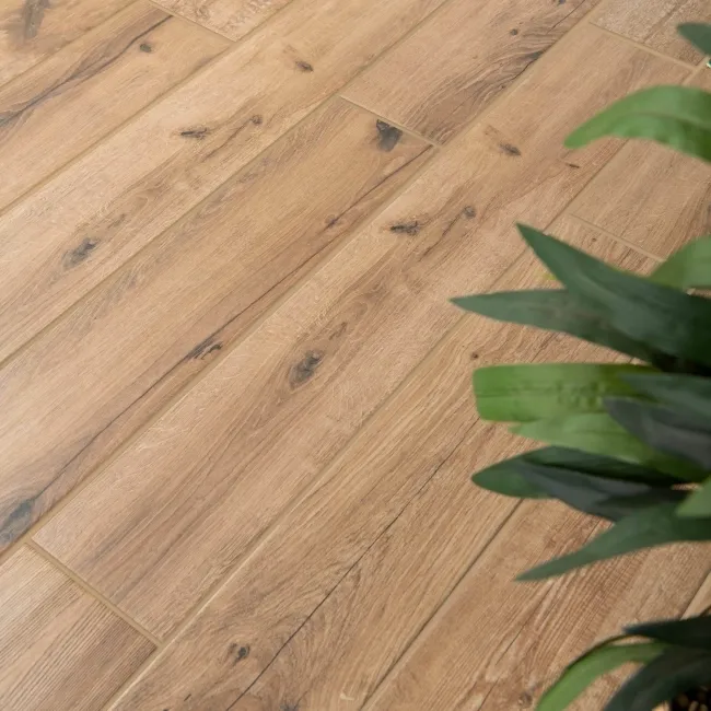 Oakdale Warm Oak Wood Effect Porcelain Floor Tiles