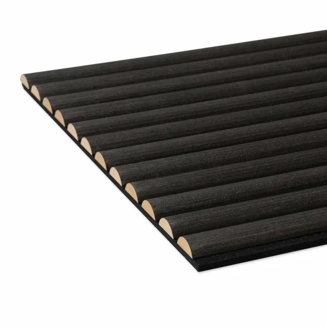 Trepanel Design® Noir Black Curve Acoustic Wood Wall Panels