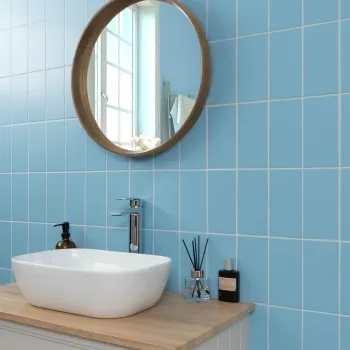 Monocolour Rico Blue Matt Flat Metro Wall Tiles 200x100