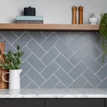 Monocolour Rico Grey Matt Flat Metro Wall Tiles 200x100