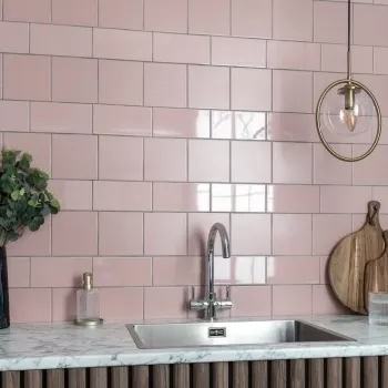 Monocolour Rico Pink Matt Flat Square Wall Tiles 150x150