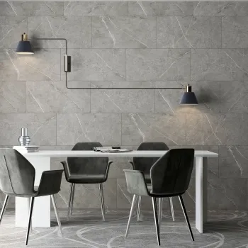 Trepanel Aqua Luxe® Grey Marble Effect Matt SPC Wall Panel 4 Pack (Covers 2.80 SQM)
