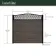 LuxeLine Composite Fence Panel Walnut 6ft High - Geometric Decorative Screen with Aluminium Post