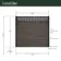LuxeLine Composite Fence Panel Light Grey 6ft High - Slat Decorative Screen with Buried Aluminium Post