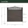 LuxeLine Composite Fence Panel Light Grey 6ft High - Geometric Decorative Screen with Buried Aluminium Post