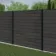 LuxeLine® Dark Grey Composite Fence Panel with Aluminium Post 6ft