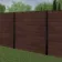 LuxeLine® Walnut Composite Fence Panel with Buried Aluminium Post 6ft