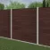 LuxeLine® Walnut Composite Fence Panel for Own Post 6ft