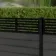 LuxeLine Composite Fence Panel Dark Grey 3ft High - Slat Decorative Screen with Aluminium Post