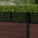 LuxeLine Composite Fence Panel Walnut 3ft High - Slat Decorative Screen with Aluminium Postm
