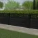 LuxeLine Composite Fence Panel Black 3ft High - Moroccan Decorative Screen with Aluminium Post