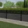 LuxeLine Composite Fence Panel Dark Grey 3ft High - Moroccan Decorative Screen with Aluminium Post