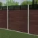 LuxeLine Composite Fence Panel Walnut - Slat Decorative Screen for Own Post