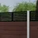 LuxeLine Composite Fence Panel Walnut - Slat Decorative Screen for Own Post