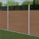 LuxeLine Composite Fence Panel Teak - Slat Decorative Screen for Own Post