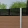 LuxeLine Composite Fence Panel Teak - Slat Decorative Screen for Own Post