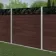 LuxeLine Composite Fence Panel Walnut - Jungle Decorative Screen for Own Post