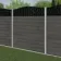 LuxeLine Composite Fence Panel Light Grey - Floral Decorative Screen for Own Post