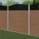 LuxeLine Composite Fence Panel Teak - Floral Decorative Screen for Own Post
