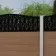LuxeLine Composite Fence Panel Teak - Floral Decorative Screen for Own Post