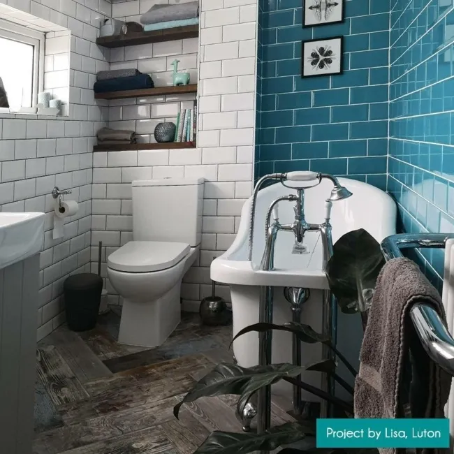Rustic Blue Reclaimed Wood Effect Porcelain Floor Tiles