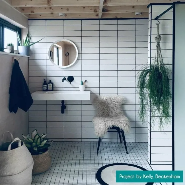 Linear Matt White Brick Tiles