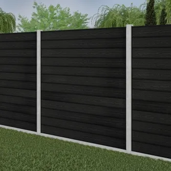 LuxeLine® Black Composite Fence Panel for Own Post 6ft
