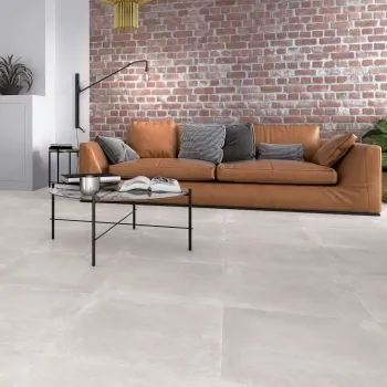 Molton Cemento White Concrete Effect Matt Wall and Floor Tiles