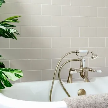 Monocolour Rico Cream Matt Flat Metro Wall Tiles 200x100