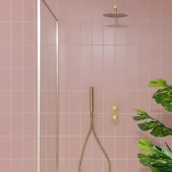 Monocolour Rico Pink Matt Flat Metro Wall Tiles 200x100