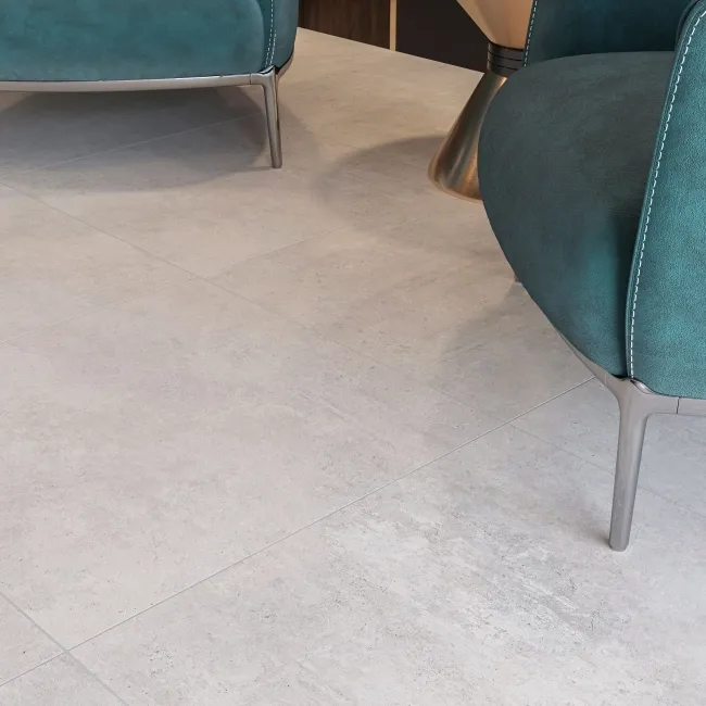 Molton Cemento White Concrete Effect Matt Wall and Floor Tiles