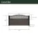 LuxeLine Composite Fence Panel Teak 3ft High - Geometric Decorative Screen with Aluminium Post