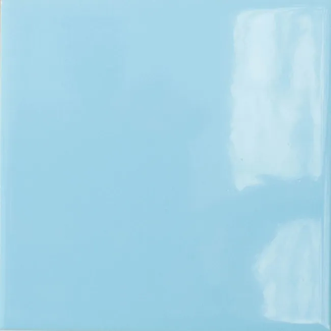 Monocolour Rico Blue Gloss Flat Square Wall Tiles 150x150