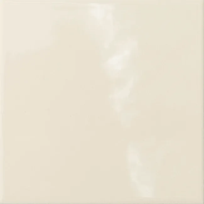 Monocolour Rico Cream Gloss Flat Square Wall Tiles 150x150