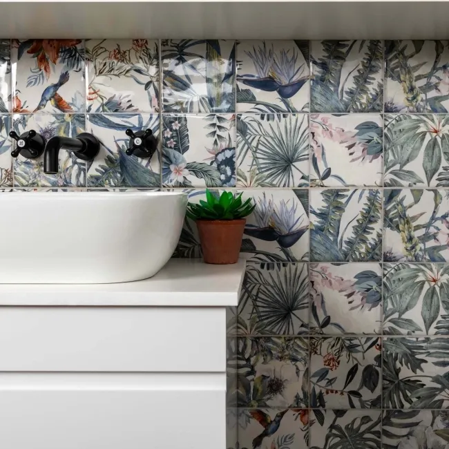 Veneto Multicolour Gloss Patterned Wall Tiles